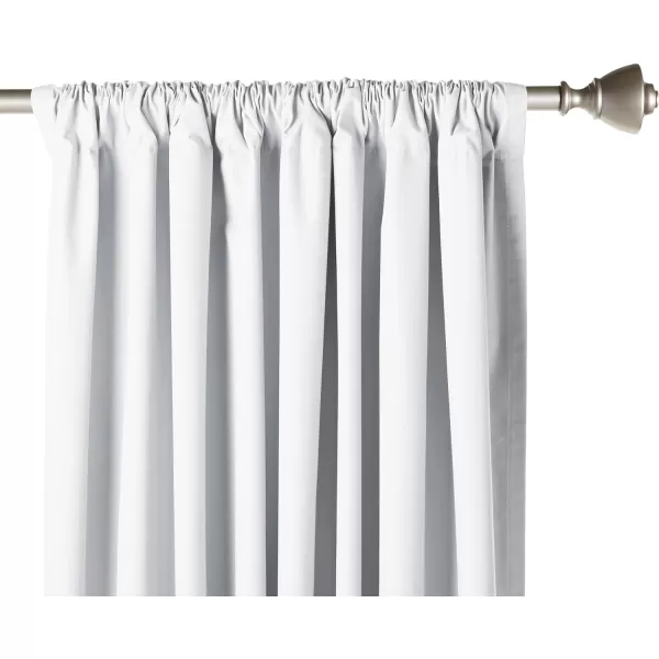 Amazon Basics Room Darkening Blackout Window Curtain with Grommets 52 x 84 Inches White  Set of 2White