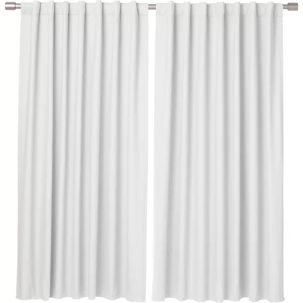 Amazon Basics Room Darkening Blackout Window Curtain with Grommets 52 x 84 Inches White  Set of 2White