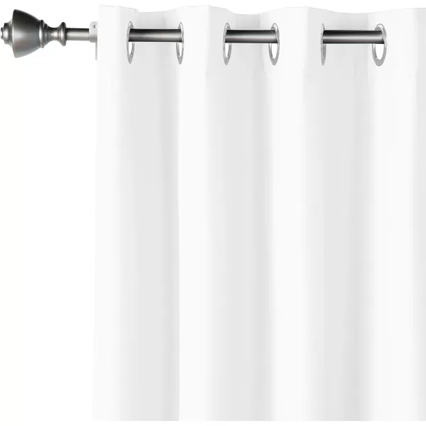 Amazon Basics Room Darkening Blackout Window Curtain with Grommets 52 x 84 Inches White  Set of 2White