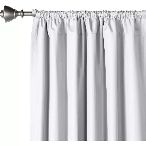 Amazon Basics Room Darkening Blackout Window Curtain with Grommets 52 x 84 Inches White  Set of 2White