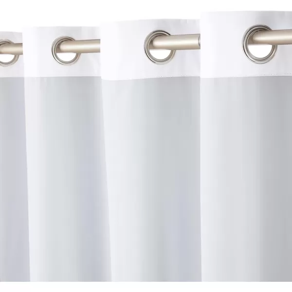 Amazon Basics Room Darkening Blackout Window Curtain with Grommets 52 x 84 Inches White  Set of 2White