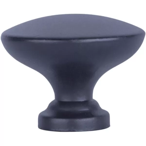 Amazon Basics Round Flat Cabinet Knob 124inch Diameter Black 25PackBlack