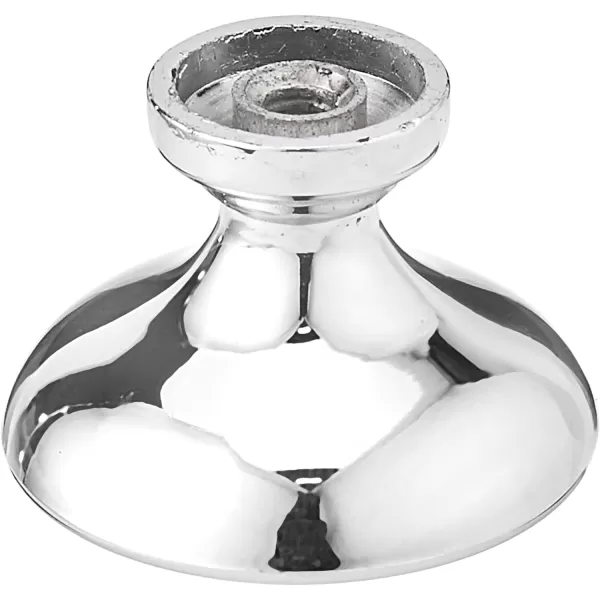 Amazon Basics Round Flat Cabinet Knob 124inch Diameter Black 25PackPolished Chrome