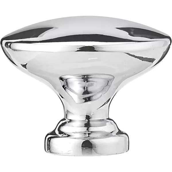 Amazon Basics Round Flat Cabinet Knob 124inch Diameter Black 25PackPolished Chrome