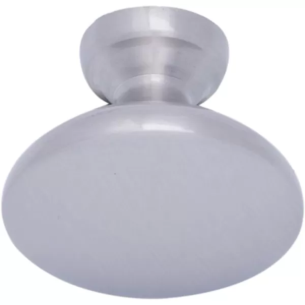 Amazon Basics Round Flat Cabinet Knob 124inch Diameter Black 25PackSatin Nickel