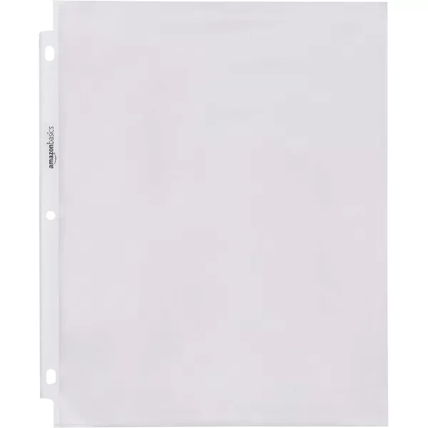 Amazon Basics Sheet Protector Heavy Duty NonGlare 100 Pack Clear100  Pack