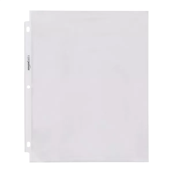 Amazon Basics Sheet Protector Heavy Duty NonGlare 100 Pack Clear200  Pack