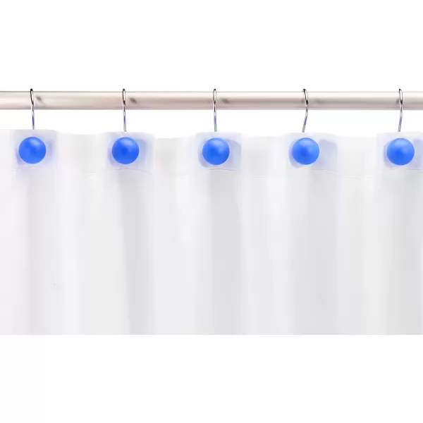 Amazon Basics Shower Curtain Hooks  Button BlueBlue