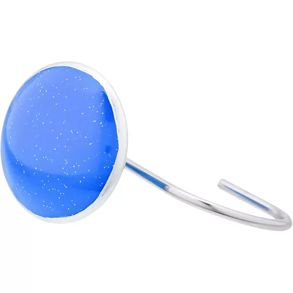 Amazon Basics Shower Curtain Hooks  Button BlueBlue