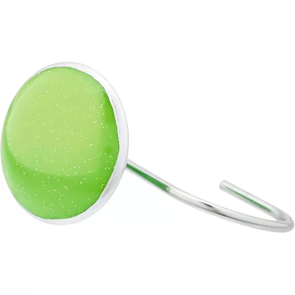 Amazon Basics Shower Curtain Hooks  Button BlueGreen