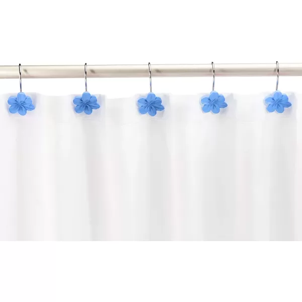 Amazon Basics Shower Curtain Hooks  Button BlueLight Blue