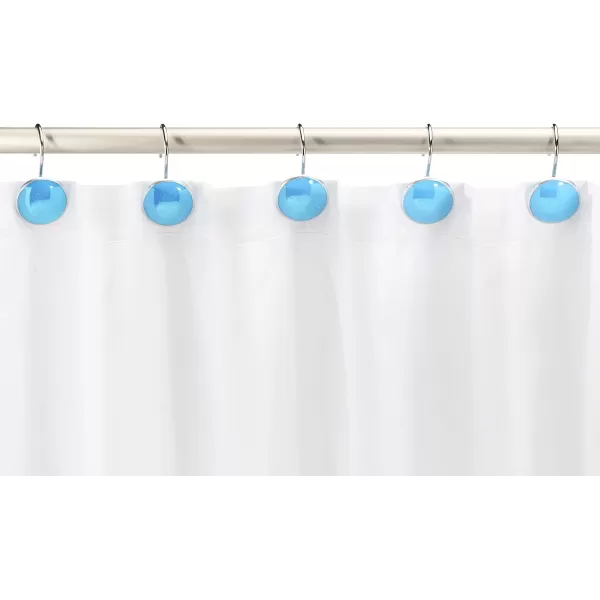 Amazon Basics Shower Curtain Hooks  Button BlueLight Blue