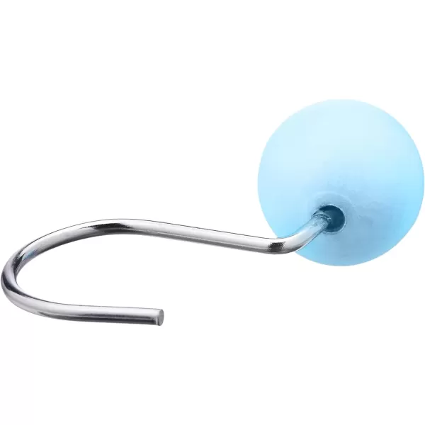 Amazon Basics Shower Curtain Hooks  Button BlueLight Blue