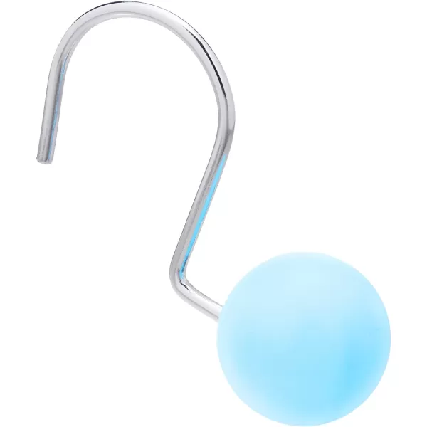 Amazon Basics Shower Curtain Hooks  Button BlueLight Blue
