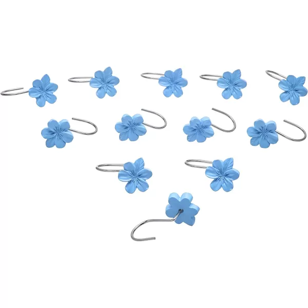 Amazon Basics Shower Curtain Hooks  Button BlueLight Blue