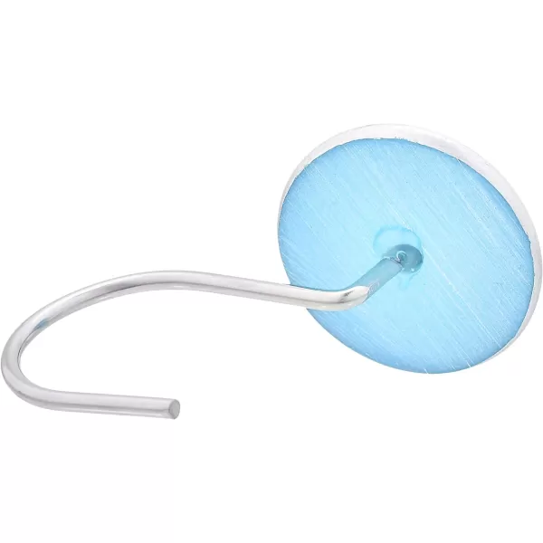 Amazon Basics Shower Curtain Hooks  Button BlueLight Blue