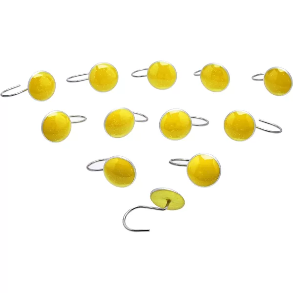 Amazon Basics Shower Curtain Hooks  Button BlueYellow