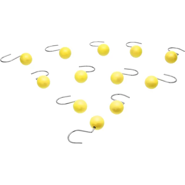 Amazon Basics Shower Curtain Hooks  Button BlueYellow