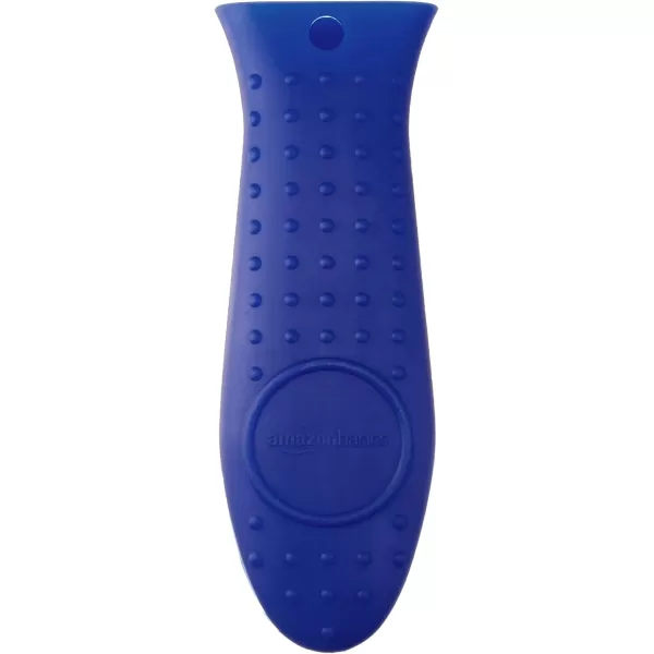 Amazon Basics Silicone Hot Skillet Rectangular Handle Cover Holder BlueBlue