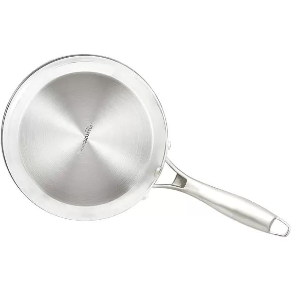 Amazon Basics Stainless Steel Sauce Pan with Lid 3Quart 28 L Silver 3 QT25QT