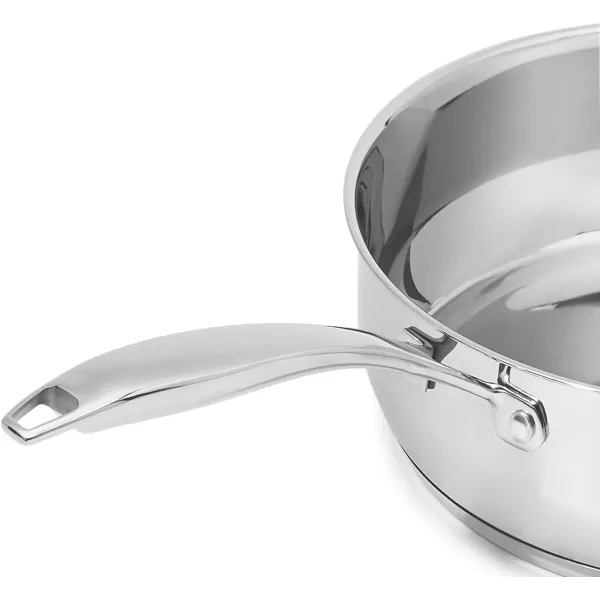 Amazon Basics Stainless Steel Sauce Pan with Lid 3Quart 28 L Silver 3 QT25QT