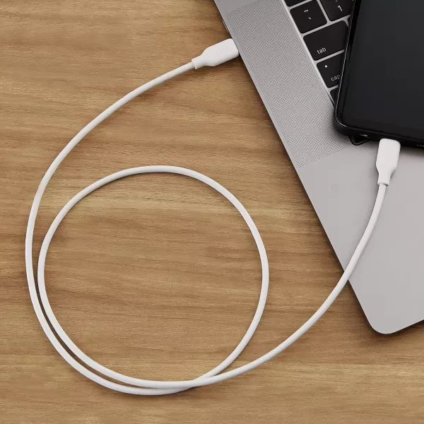 Amazon Basics USBC to USBC 20 Fast Charger Cable 480Mbps Speed USBIF Certified for Apple iPhone 15 iPad Samsung Galaxy Tablets Laptops 3 Foot WhiteWhite