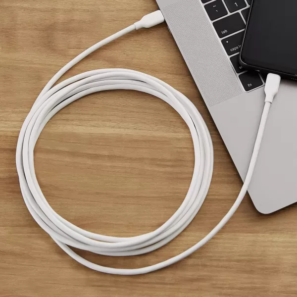 Amazon Basics USBC to USBC 20 Fast Charger Cable 480Mbps Speed USBIF Certified for Apple iPhone 15 iPad Samsung Galaxy Tablets Laptops 3 Foot WhiteWhite