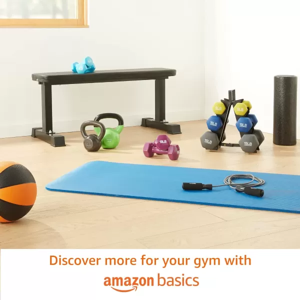 Amazon Basics Vinyl Hexagon Workout Dumbbell Hand Weight Set of 210 Pounds