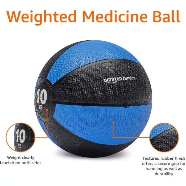 Amazon Basics Weighted Medicine Ball for Workouts Exercise Balance Training10 Pounds