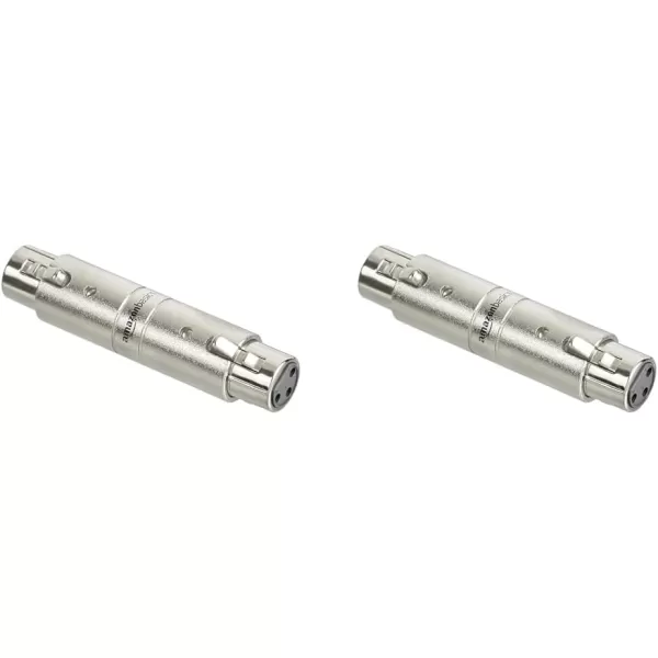 Amazon Basics XLR Male to 14 Inch TRS Adapter silver1 Count Pack of 2