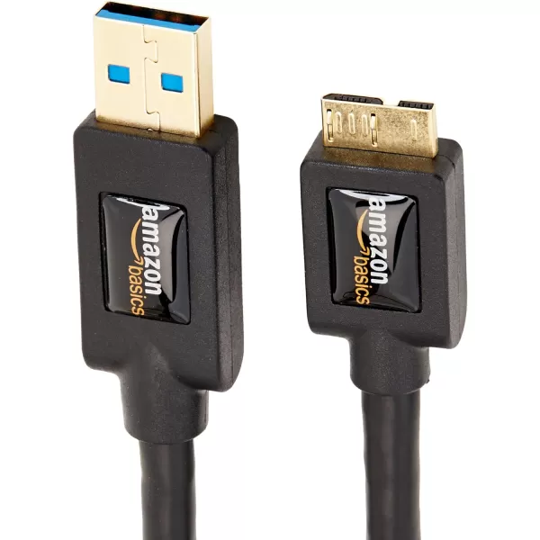 Amazon Basics Z25K USB 30 Cable Type AMale to Micro B 6 Feet 18 Meters Black3 Feet