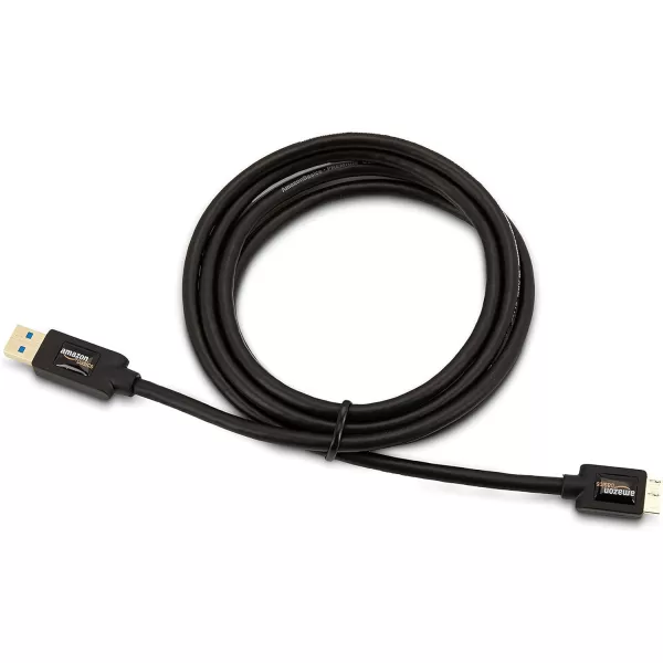 Amazon Basics Z25K USB 30 Cable Type AMale to Micro B 6 Feet 18 Meters Black6 Feet