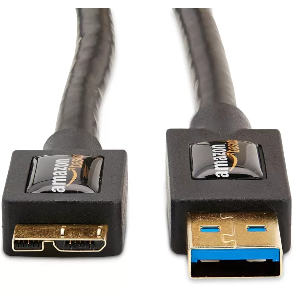 Amazon Basics Z25K USB 30 Cable Type AMale to Micro B 6 Feet 18 Meters Black6 Feet