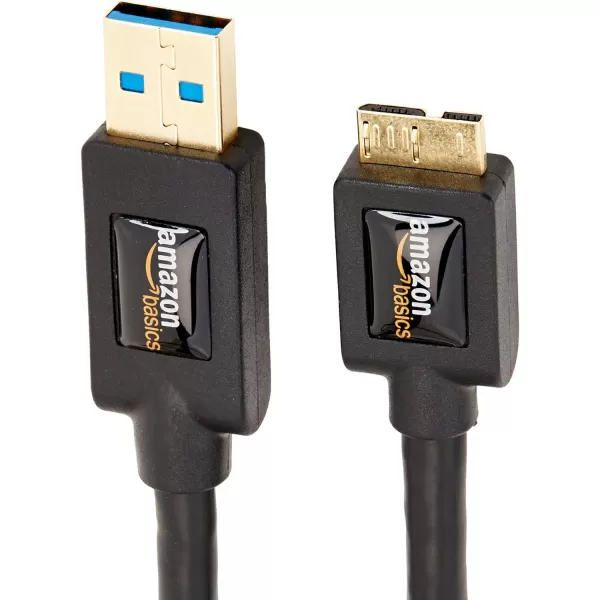 Amazon Basics Z25K USB 30 Cable Type AMale to Micro B 6 Feet 18 Meters Black6 Feet
