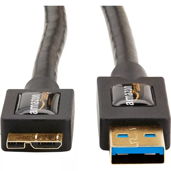 Amazon Basics Z25K USB 30 Cable Type AMale to Micro B 6 Feet 18 Meters Black6 Feet