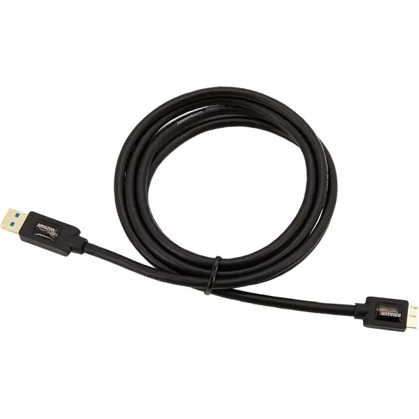 Amazon Basics Z25K USB 30 Cable Type AMale to Micro B 6 Feet 18 Meters Black6 Feet