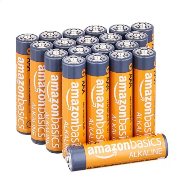 Amazon Basics 4Pack AAA Alkaline Batteries 15 Volt LongLasting Power20 Count Pack of 1