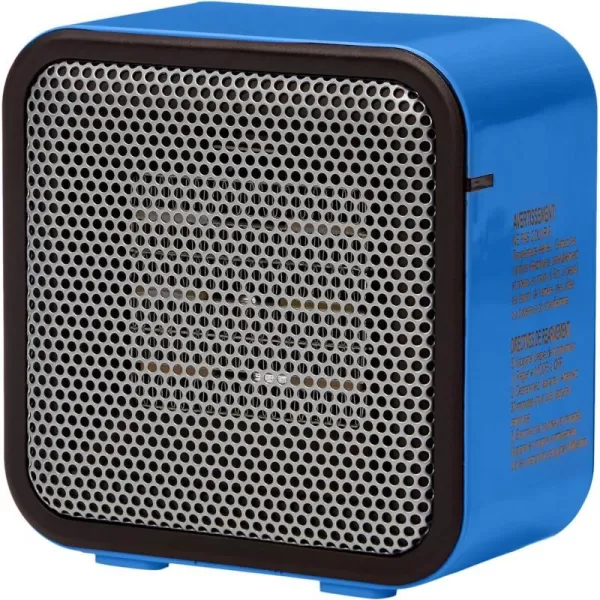 Amazon Basics 500Watt Ceramic Small Space Personal Mini Heater  BlueBlue