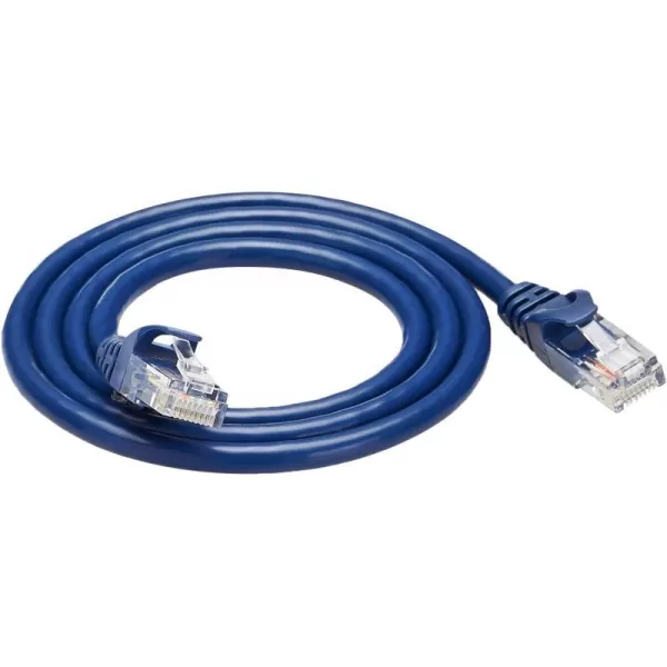 Amazon Basics 5Pack RJ45 Cat 6 Ethernet Patch Cable 10Gpbs HighSpeed Cable GoldPlated Snagless 10 Foot MulticolorBlue