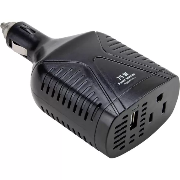 Amazon Basics 750W Car Power Inverter 12V to 110V for Vehicles Grey 834 x 52 x 22 inchesBlack