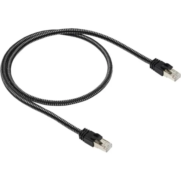 Amazon Basics Braided RJ45 Cat7 Gigabit Ethernet Patch Internet Cable  3 Feet Black3Foot