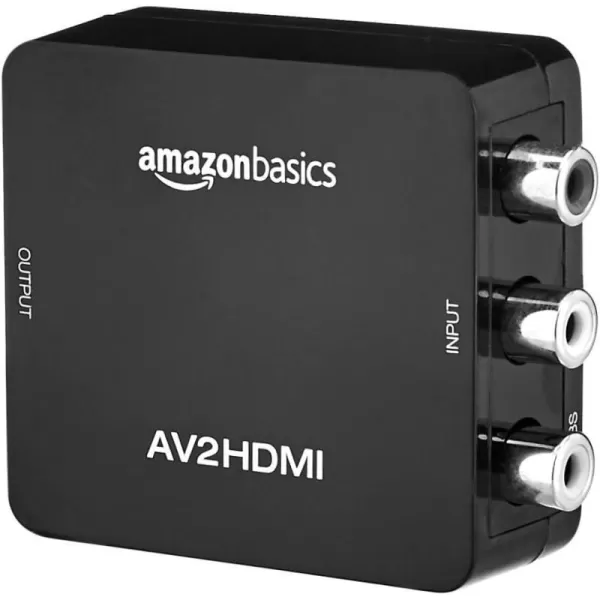 Amazon Basics HDMI to RCA Converter Compact and Portable Design Easy to Use Converts HDMI Video Signal to RCA Stereo AudioRCA to HDMI