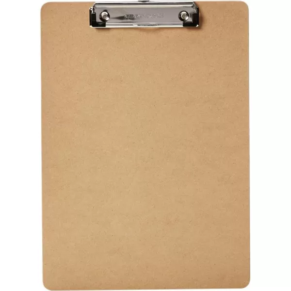 Amazon Basics Hardboard Office Clipboard 12Pack Brown10Pack