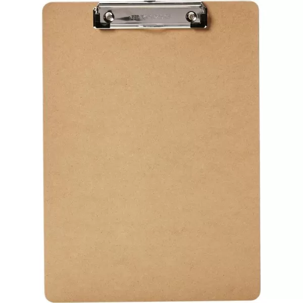 Amazon Basics Hardboard Office Clipboard 12Pack Brown30Pack