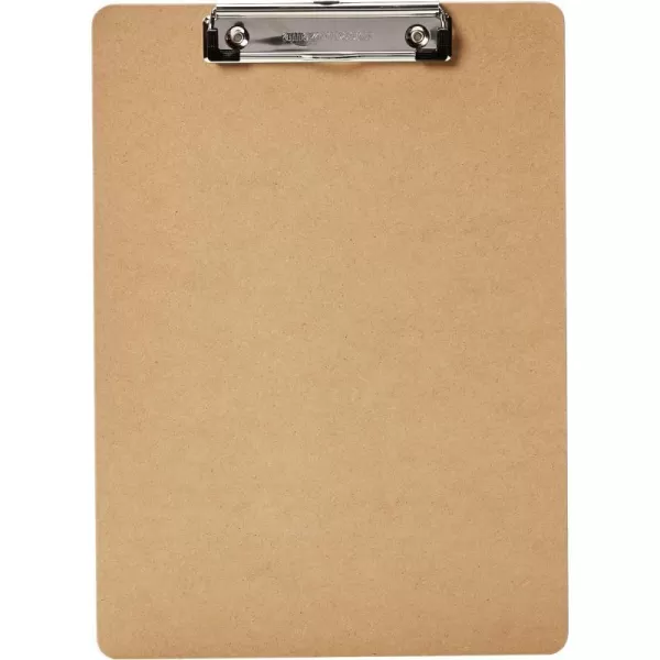 Amazon Basics Hardboard Office Clipboard 12Pack Brown6Pack