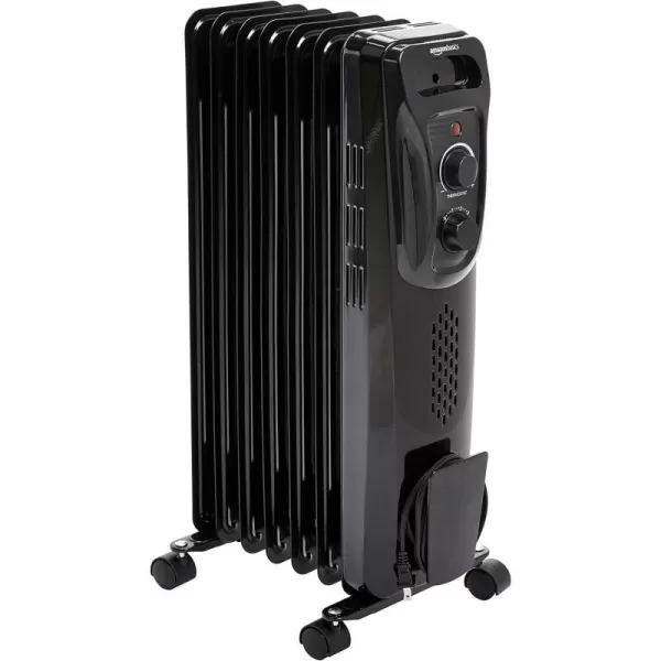 Amazon Basics Indoor Portable Radiator Heater 1500 W WhiteBlack