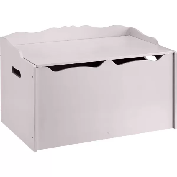 Amazon Basics Kids Wooden Toy Box Storage Chest White 30 x 18 x 19Gray