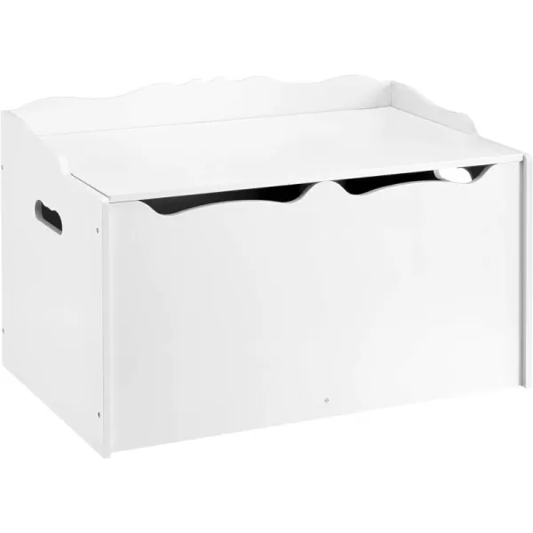 Amazon Basics Kids Wooden Toy Box Storage Chest White 30 x 18 x 19White