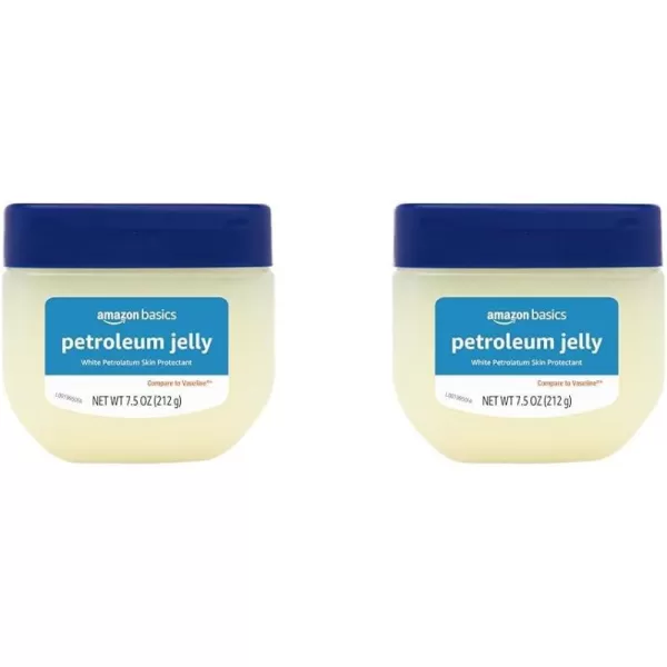 Amazon Basics Petroleum Jelly White Petrolatum Skin Protectant Unscented 375 Ounce Pack of 4 Previously Solimo75 Ounce Pack of 2