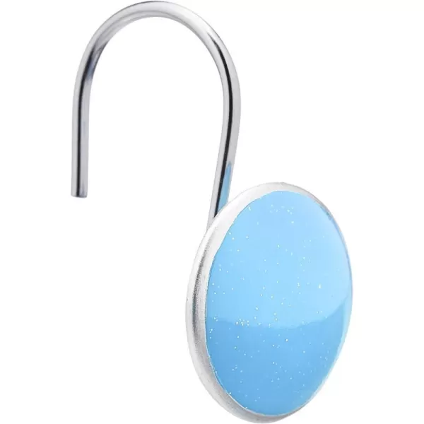 Amazon Basics Shower Curtain Hooks  Button BlueLight Blue